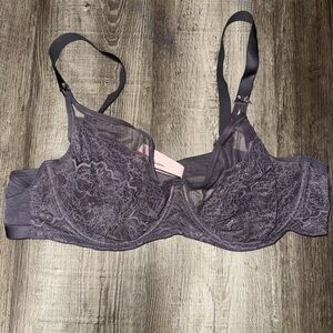 Victoria’s Secret Dream Angels Balconet Gray Lace Bra Size 42C